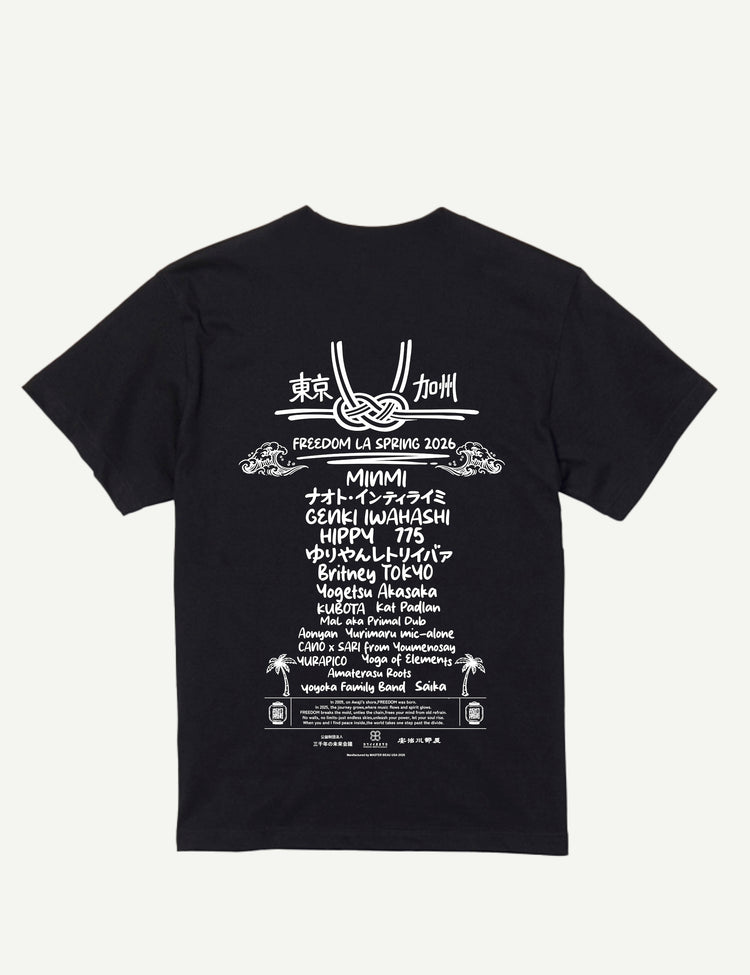 【受注生産】LINE-UP T-SHIRT (BLACK / WHITE)