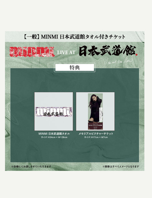 MINMI 日本武道館タオル付きチケット